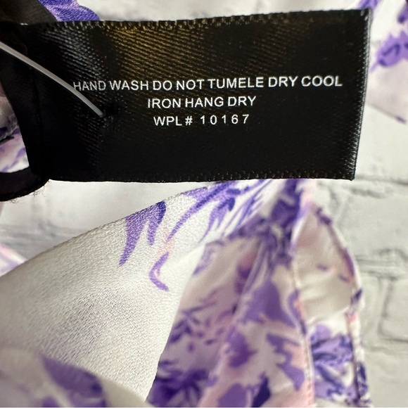 Aqua Lightweight Smocked Back Dress Tie Shoulders Floral XL Fits Like L NWT - Picture 10 of 10